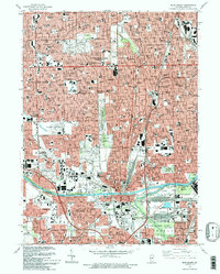 Blue Island 1993 topographic map thumbnail