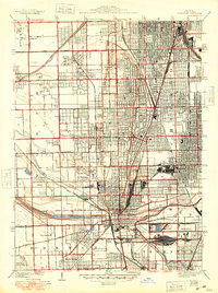 Blue Island 1929 topographic map thumbnail