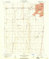 Bondville 1957 topographic map thumbnail