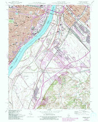 Cahokia 1954 topographic map preview