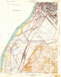 Cahokia 1934 topographic map preview