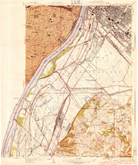 Cahokia 1940 topographic map preview
