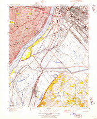 Cahokia 1949 topographic map preview