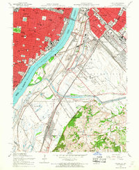 Cahokia 1954 topographic map preview