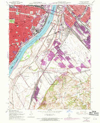 Cahokia 1954 topographic map preview