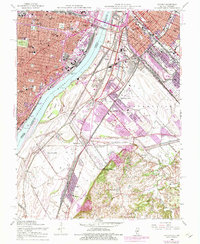 Cahokia 1954 topographic map thumbnail