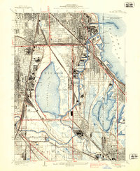 Calumet Lake 1929 topographic map thumbnail