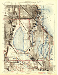 Calumet Lake 1929 topographic map thumbnail