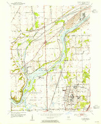 Channahon 1954 topographic map preview
