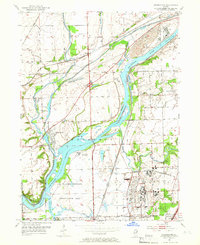 Channahon 1954 topographic map preview