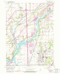 Channahon 1954 topographic map preview