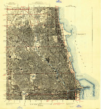 Chicago Loop 1929 topographic map thumbnail
