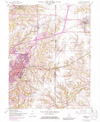 Collinsville 1954 topographic map thumbnail