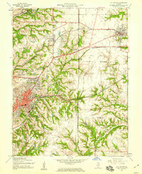 Collinsville 1954 topographic map thumbnail
