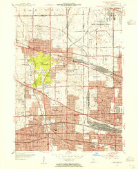 Elmhurst 1953 topographic map thumbnail