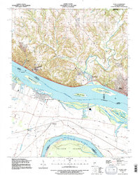 Elsah 1991 topographic map thumbnail