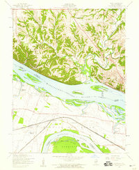 Elsah 1954 topographic map thumbnail