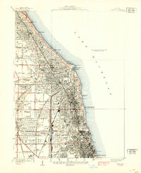 Evanston 1928 topographic map preview