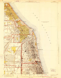 Evanston 1928 topographic map preview