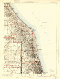 Evanston 1928 topographic map thumbnail