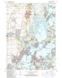 Fox Lake 1993 topographic map thumbnail