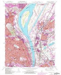 Granite City 1954 topographic map thumbnail