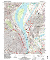 Granite City 1993 topographic map thumbnail