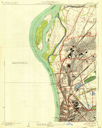 Granite City 1935 topographic map thumbnail