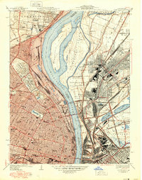 Granite City 1940 topographic map thumbnail