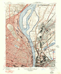 Granite City 1940 topographic map thumbnail