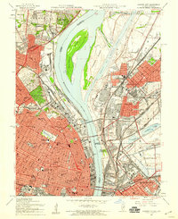 Granite City 1954 topographic map thumbnail