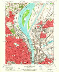 Granite City 1954 topographic map thumbnail