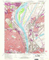 Granite City 1954 topographic map thumbnail