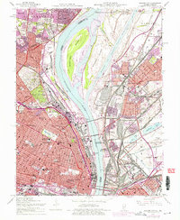 Granite City 1954 topographic map thumbnail