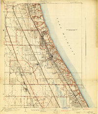 Highland Park 1928 topographic map thumbnail