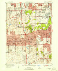 Hinsdale 1953 topographic map thumbnail