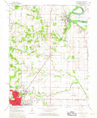 Hutsonville 1966 topographic map thumbnail