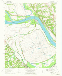 Kaskaskia 1970 topographic map thumbnail