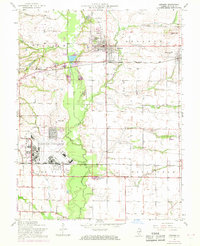 Lebanon 1954 topographic map thumbnail