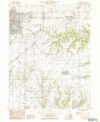 Mattoon East 1984 topographic map thumbnail