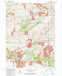 Mokena 1993 topographic map preview