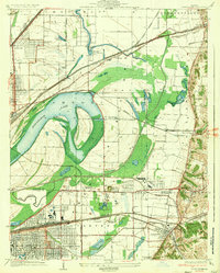 Monks Mound 1935 topographic map thumbnail