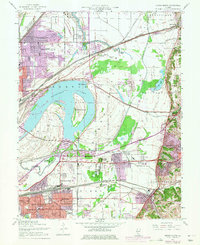 Monks Mound 1954 topographic map thumbnail