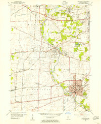 Naperville 1953 topographic map preview