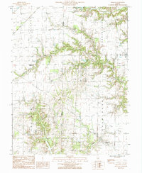 Oskaloosa 1985 topographic map thumbnail