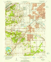 Palos Park 1953 topographic map thumbnail