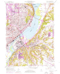 Peoria East 1949 topographic map thumbnail