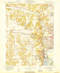 Peoria West 1950 topographic map thumbnail