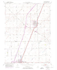 Peotone 1953 topographic map thumbnail