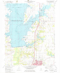 Rend Lake Dam 1975 topographic map thumbnail